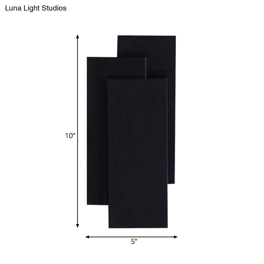 DecorBites™ Modern LED Wall Lamp - Aluminum Rectangle Wall Light with Warm/White Lighting - Black/White