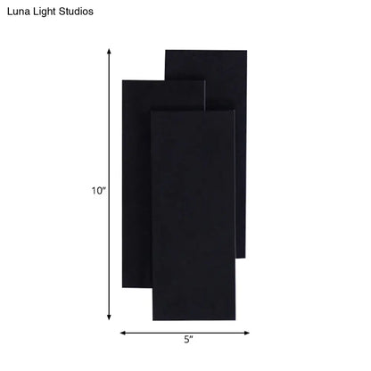 DecorBites™ Modern LED Wall Lamp - Aluminum Rectangle Wall Light with Warm/White Lighting - Black/White