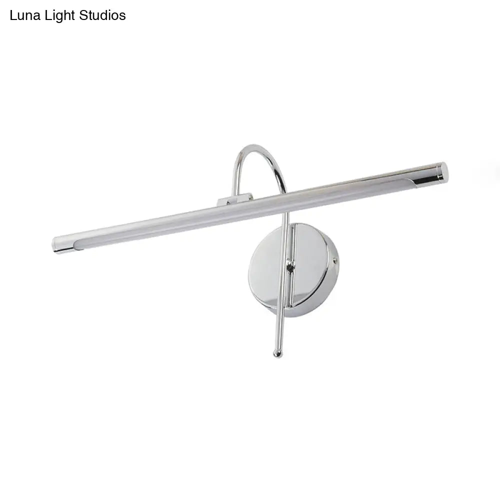 DecorBites™ Modern LED Wall Lamp with Metal Shade - Tubular Vanity Lamp in Black/Nickel, 16"/20" Diameter