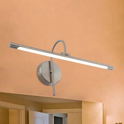 DecorBites™ Modern LED Wall Lamp with Metal Shade - Tubular Vanity Lamp in Black/Nickel, 16"/20" Diameter