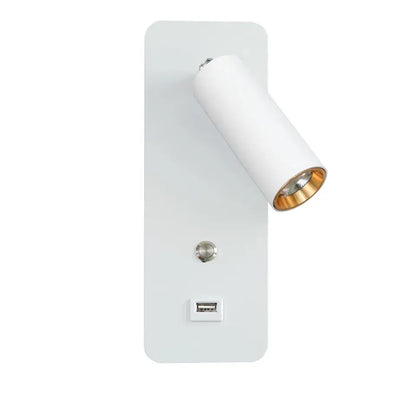 Modern led wall lights with usb charging port bedroom sconce