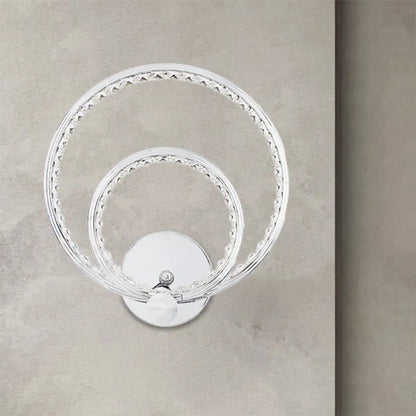 DecorBites™ Modern LED Wall Mounted Dual-Ring Lamp in Warm/White Light, Chrome Finish