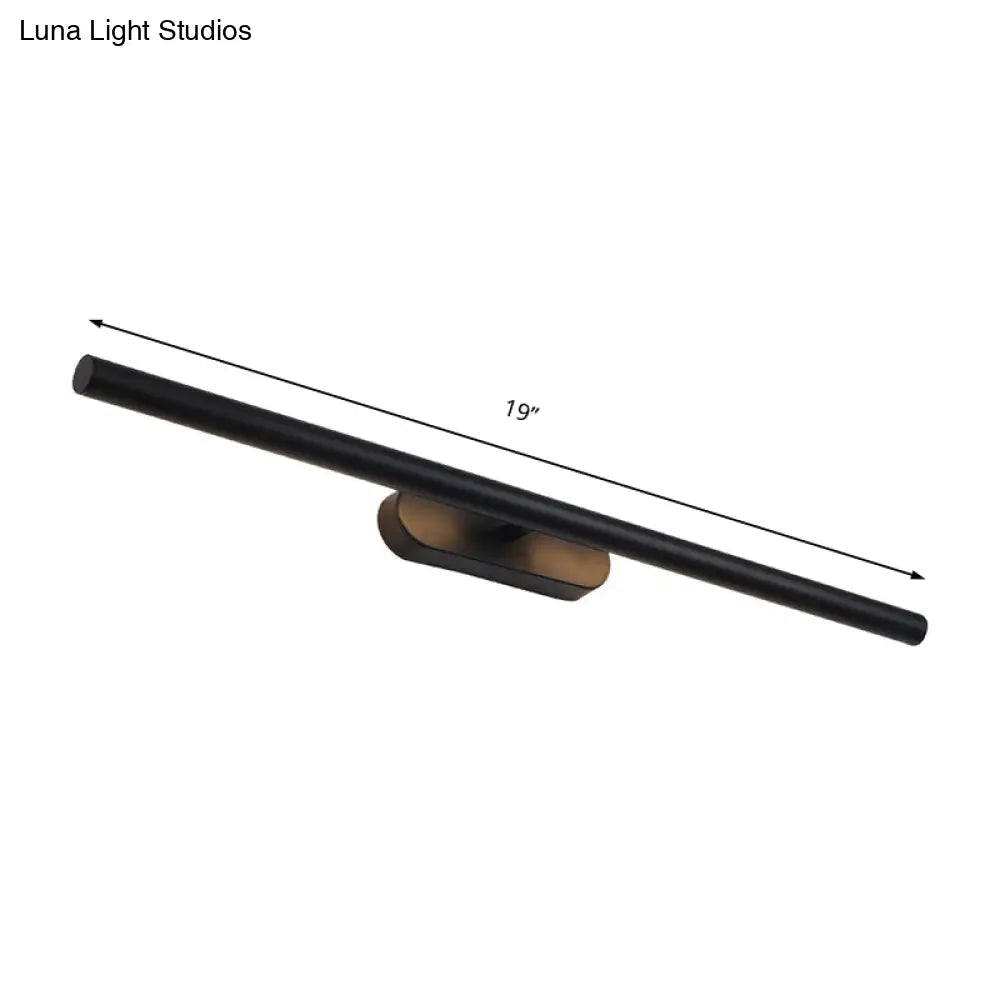 DecorBites™ Modern LED Wall-Mounted Vanity Light in White/Black with Adjustable Width and Multiple Light Options