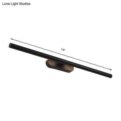 DecorBites™ Modern LED Wall-Mounted Vanity Light in White/Black with Adjustable Width and Multiple Light Options