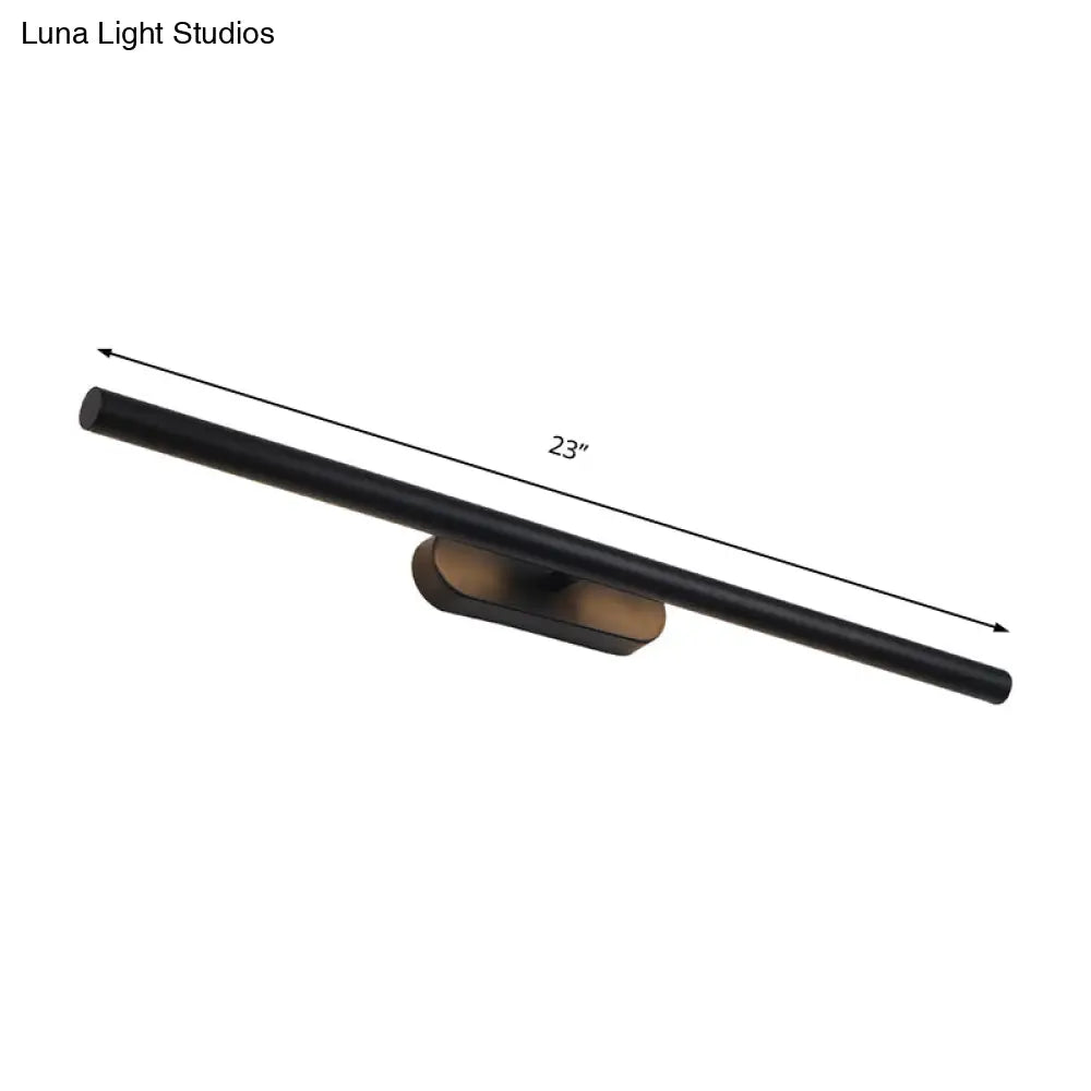 DecorBites™ Modern LED Wall-Mounted Vanity Light in White/Black with Adjustable Width and Multiple Light Options