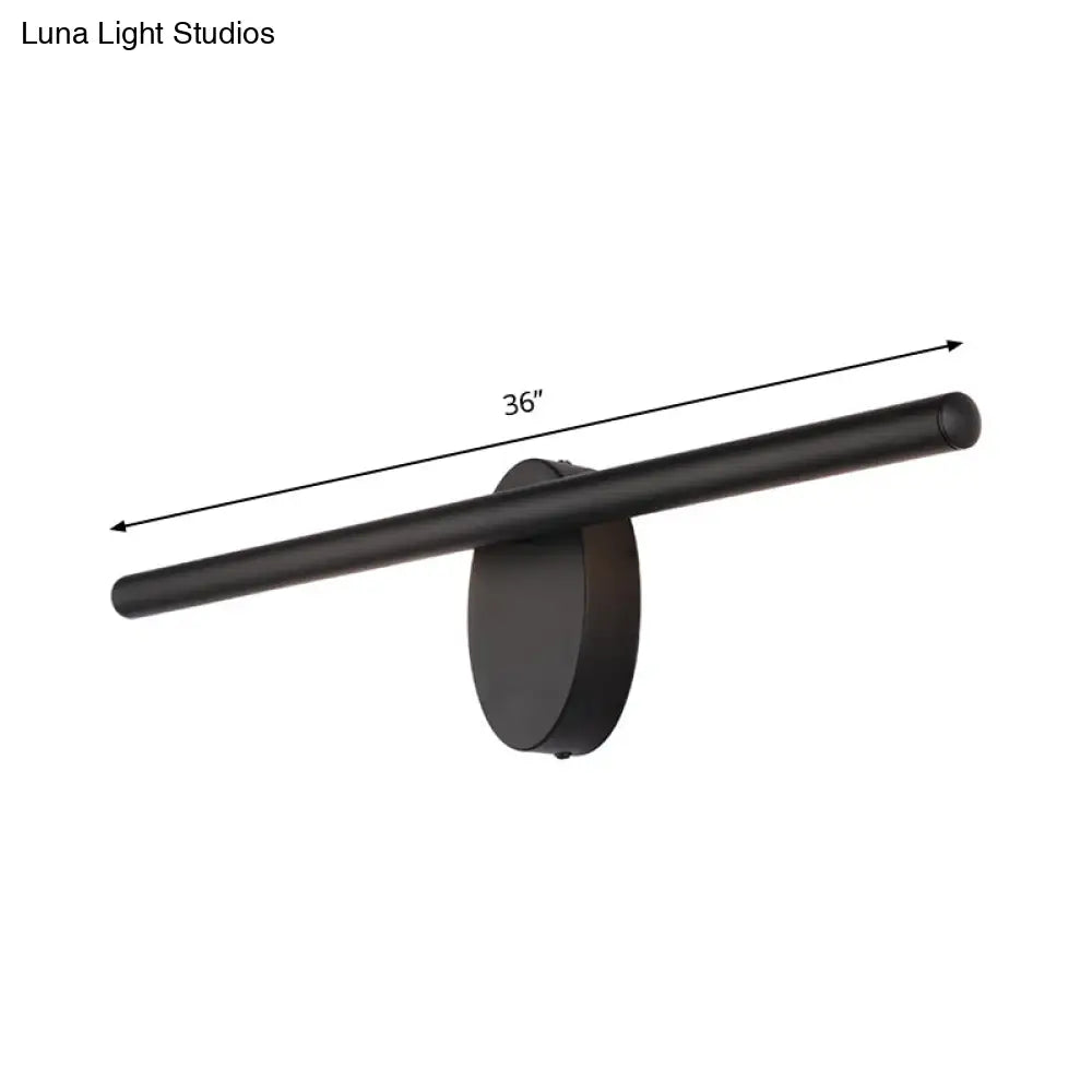 DecorBites™ Modern LED Wall Sconce in Black with Acrylic Shade for Bathroom Lighting - 21.5"/28"/36" Wide