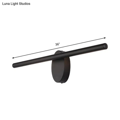 DecorBites™ Modern LED Wall Sconce in Black with Acrylic Shade for Bathroom Lighting - 21.5"/28"/36" Wide