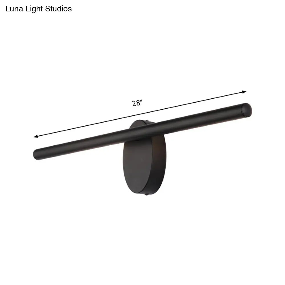 DecorBites™ Modern LED Wall Sconce in Black with Acrylic Shade for Bathroom Lighting - 21.5"/28"/36" Wide