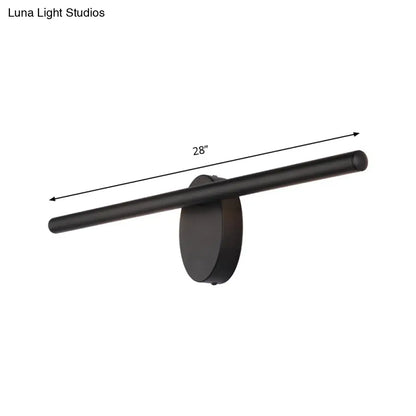 DecorBites™ Modern LED Wall Sconce in Black with Acrylic Shade for Bathroom Lighting - 21.5"/28"/36" Wide