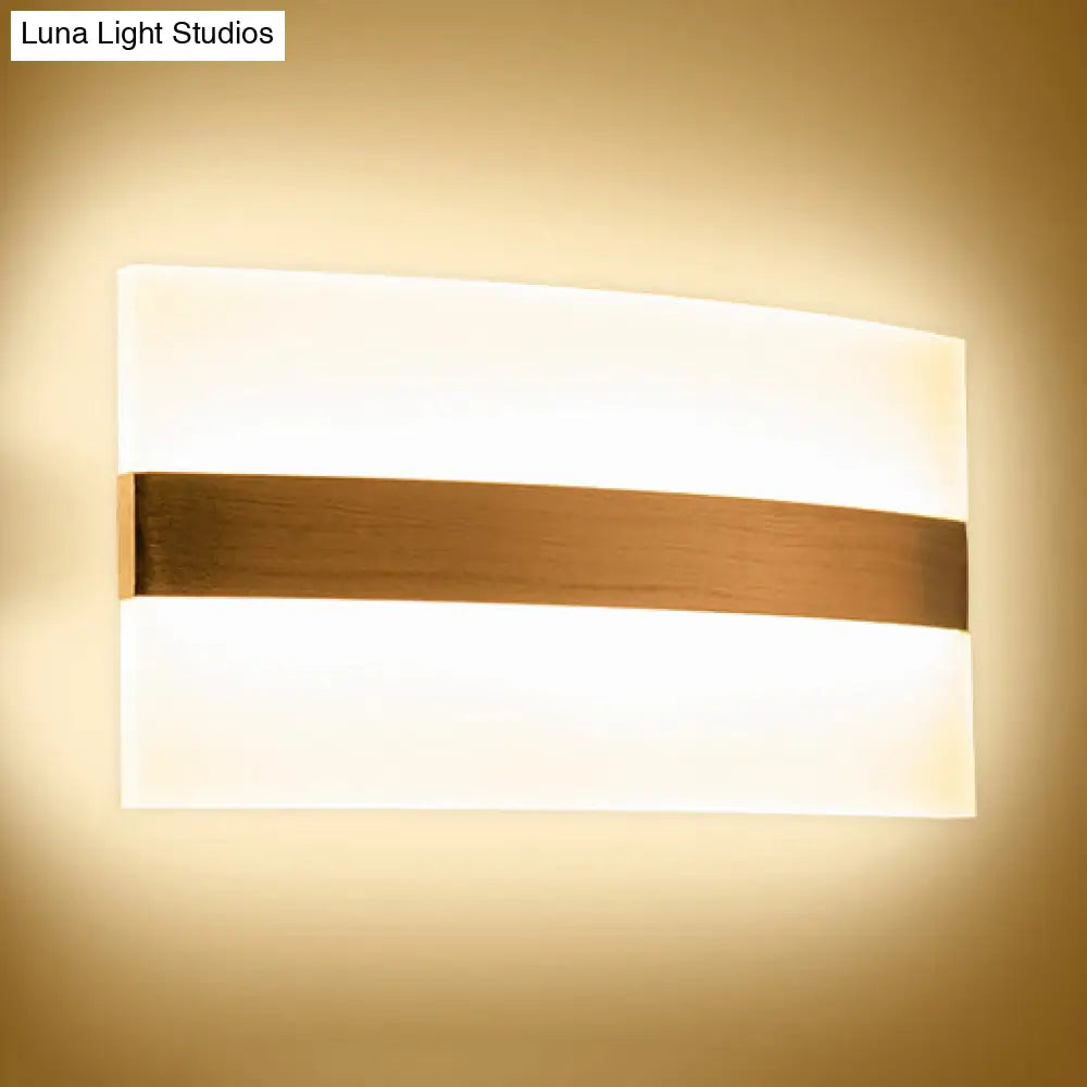 DecorBites™ Modern LED Wall Sconce in Oval/Rectangular/Convex Shape - 8"/10.5" Wide - Warm/White/Natural Light