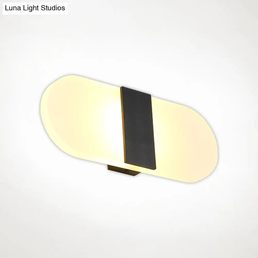 DecorBites™ Modern LED Wall Sconce in Oval/Rectangular/Convex Shape - 8"/10.5" Wide - Warm/White/Natural Light