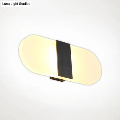 DecorBites™ Modern LED Wall Sconce in Oval/Rectangular/Convex Shape - 8"/10.5" Wide - Warm/White/Natural Light
