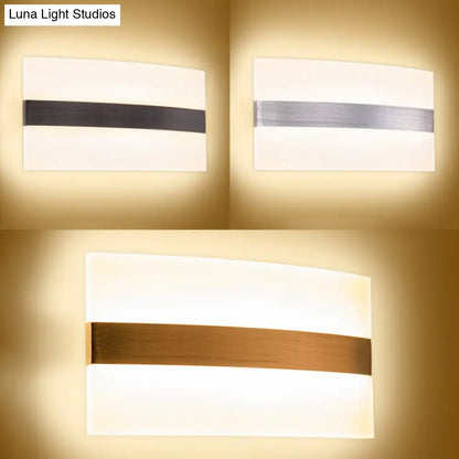DecorBites™ Modern LED Wall Sconce in Oval/Rectangular/Convex Shape - 8"/10.5" Wide - Warm/White/Natural Light
