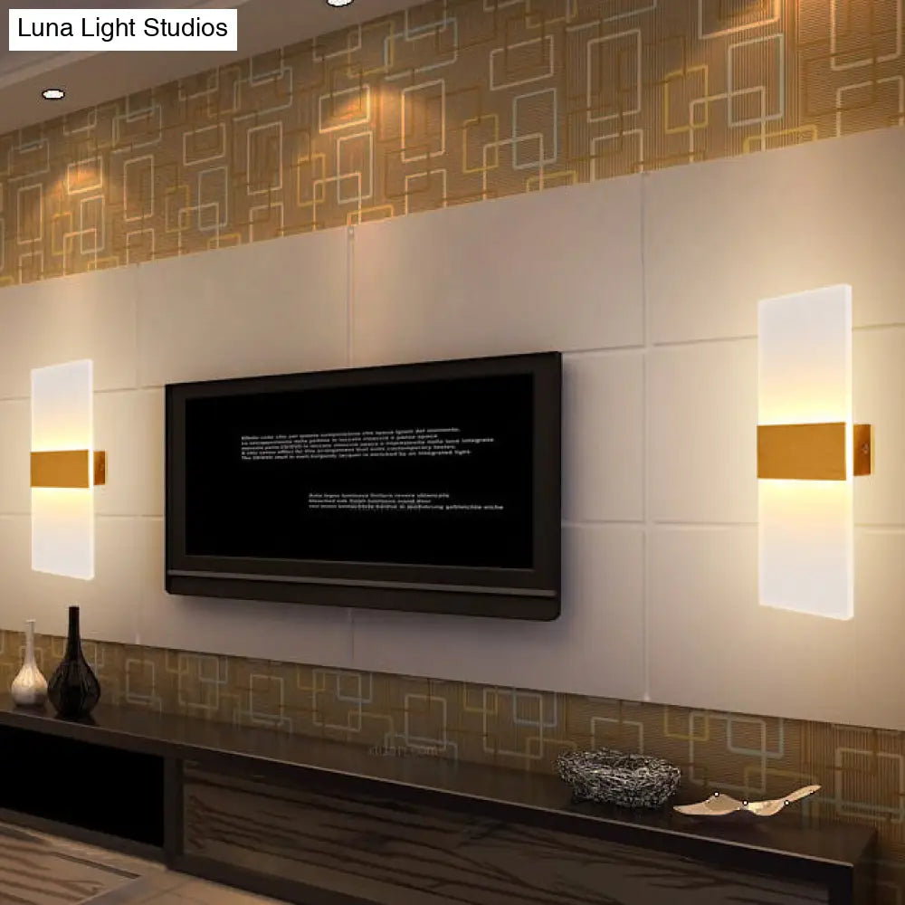 DecorBites™ Modern LED Wall Sconce in Oval/Rectangular/Convex Shape - 8"/10.5" Wide - Warm/White/Natural Light