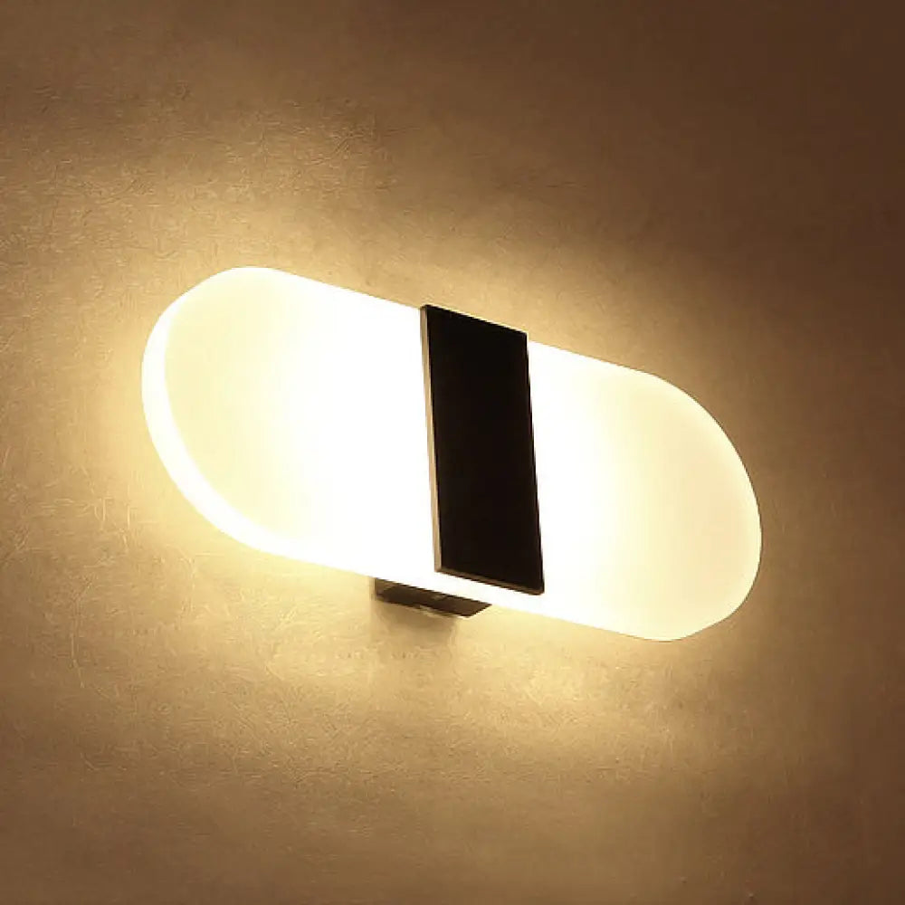 DecorBites™ Modern LED Wall Sconce in Oval/Rectangular/Convex Shape - 8"/10.5" Wide - Warm/White/Natural Light