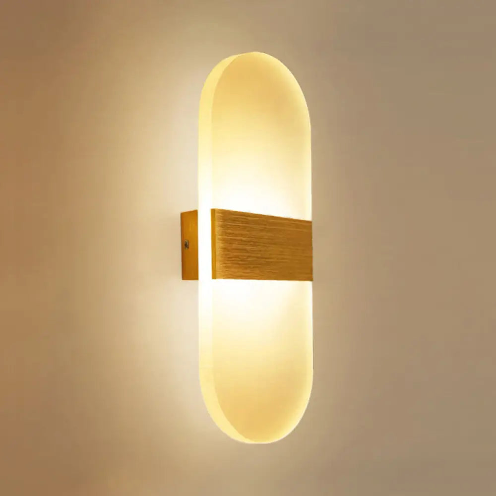 DecorBites™ Modern LED Wall Sconce in Oval/Rectangular/Convex Shape - 8"/10.5" Wide - Warm/White/Natural Light