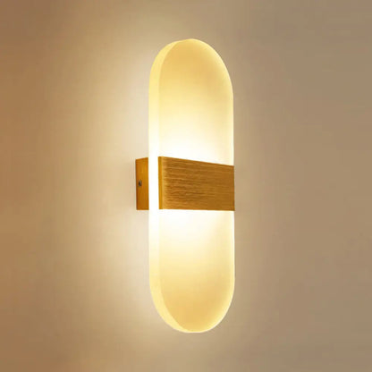 DecorBites™ Modern LED Wall Sconce in Oval/Rectangular/Convex Shape - 8"/10.5" Wide - Warm/White/Natural Light