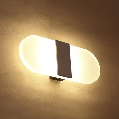DecorBites™ Modern LED Wall Sconce in Oval/Rectangular/Convex Shape - 8"/10.5" Wide - Warm/White/Natural Light