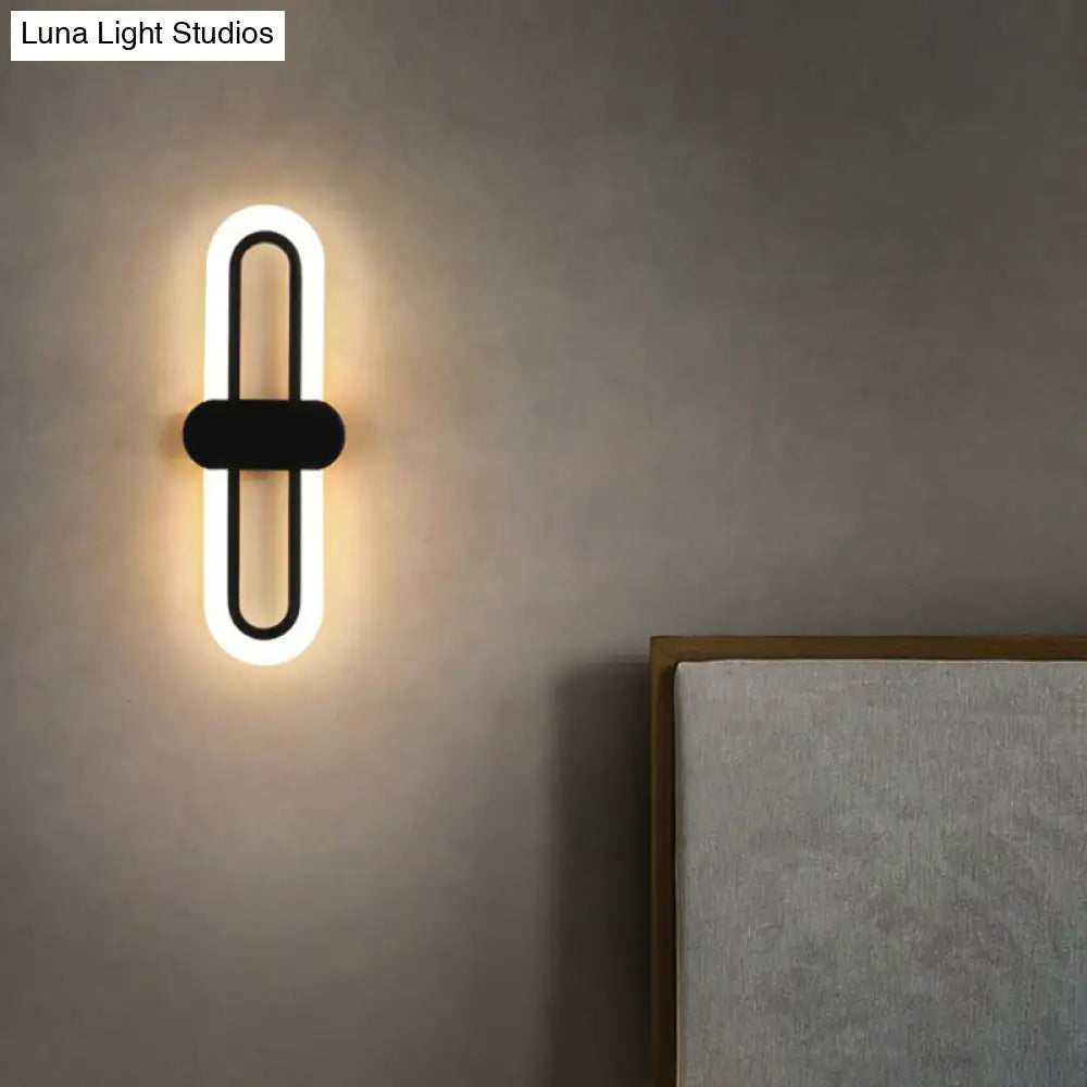 DecorBites™ Modern LED Wall Sconce Light Fixture - Acrylic, Black