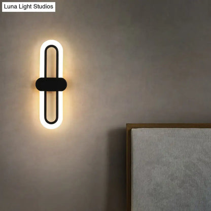 DecorBites™ Modern LED Wall Sconce Light Fixture - Acrylic, Black