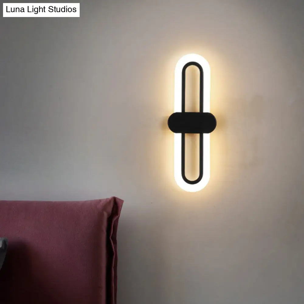 DecorBites™ Modern LED Wall Sconce Light Fixture - Acrylic, Black
