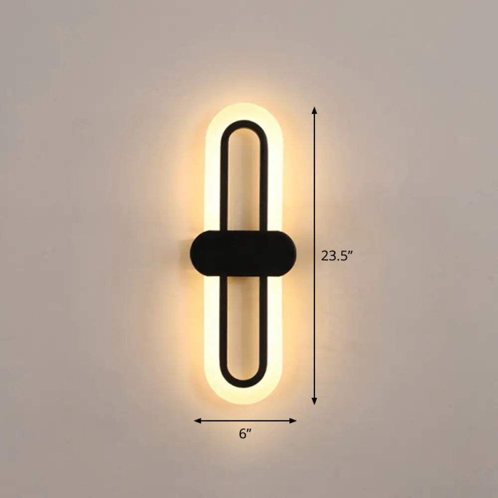 DecorBites™ Modern LED Wall Sconce Light Fixture - Acrylic, Black