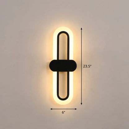 DecorBites™ Modern LED Wall Sconce Light Fixture - Acrylic, Black