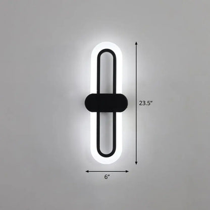 DecorBites™ Modern LED Wall Sconce Light Fixture - Acrylic, Black