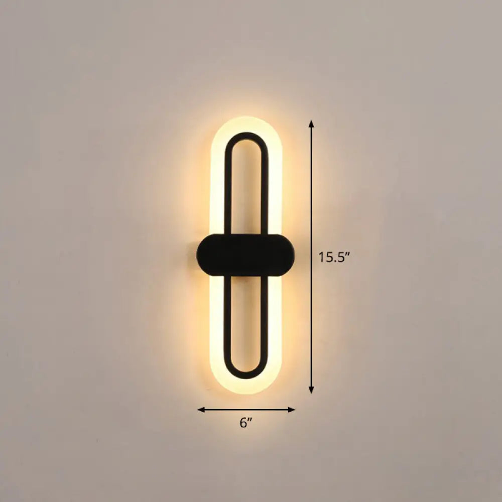 DecorBites™ Modern LED Wall Sconce Light Fixture - Acrylic, Black