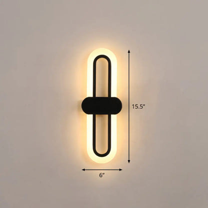 DecorBites™ Modern LED Wall Sconce Light Fixture - Acrylic, Black
