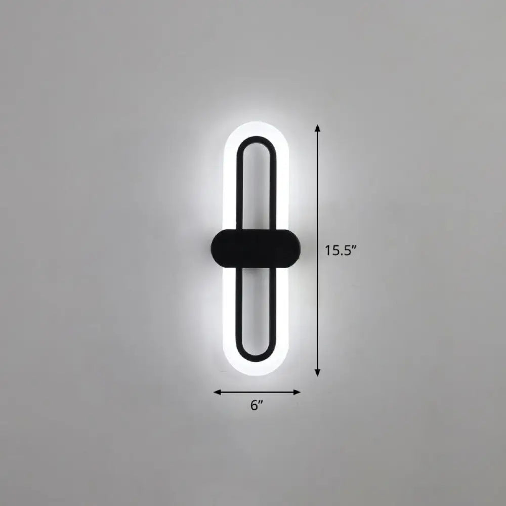 DecorBites™ Modern LED Wall Sconce Light Fixture - Acrylic, Black