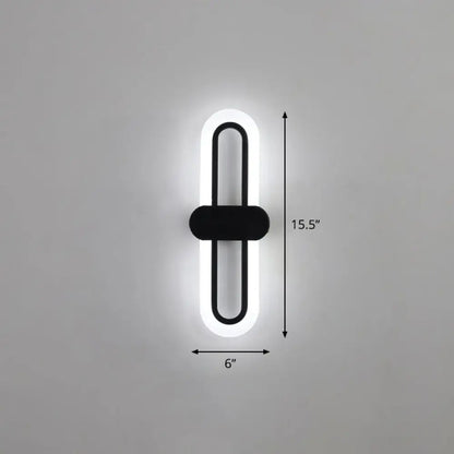 DecorBites™ Modern LED Wall Sconce Light Fixture - Acrylic, Black