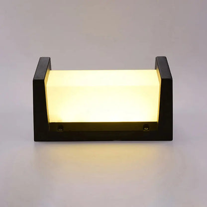 DecorBites™ Modern LED Wall Sconce Light for Pathways - Black Aluminum Rectangle Design