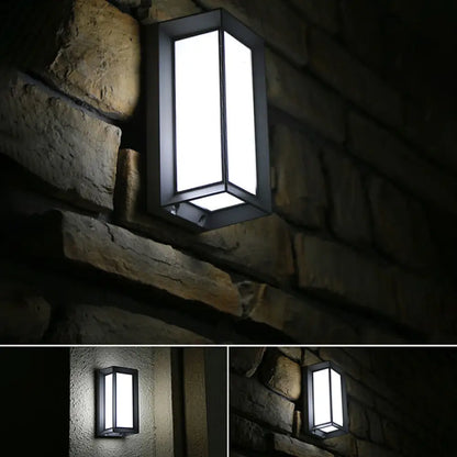 DecorBites™ Modern LED Wall Sconce Light for Pathways - Black Aluminum Rectangle Design