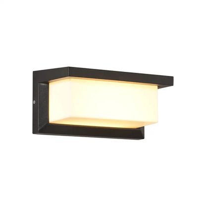 DecorBites™ Modern LED Wall Sconce Light for Pathways - Black Aluminum Rectangle Design