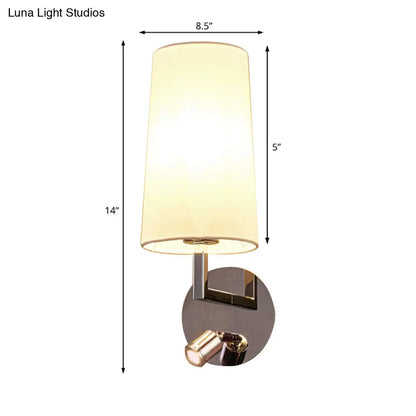 DecorBites™ Modern LED Wall Sconce Light in Chrome with Round/Rectangle Canopy