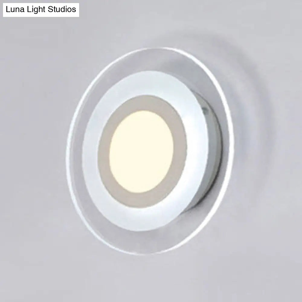 DecorBites™ Modern LED Wall Sconce - Triangle/Round/Square Design - Warm/White Light - Acrylic Simplicity
