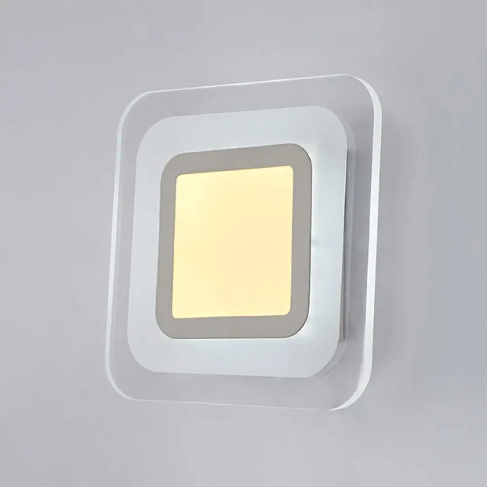 DecorBites™ Modern LED Wall Sconce - Triangle/Round/Square Design - Warm/White Light - Acrylic Simplicity