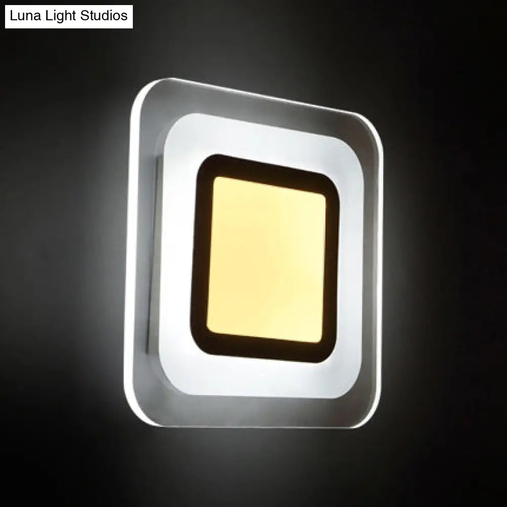 DecorBites™ Modern LED Wall Sconce - Triangle/Round/Square Design - Warm/White Light - Acrylic Simplicity