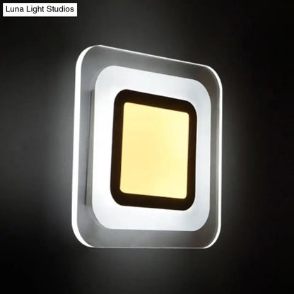 DecorBites™ Modern LED Wall Sconce - Triangle/Round/Square Design - Warm/White Light - Acrylic Simplicity