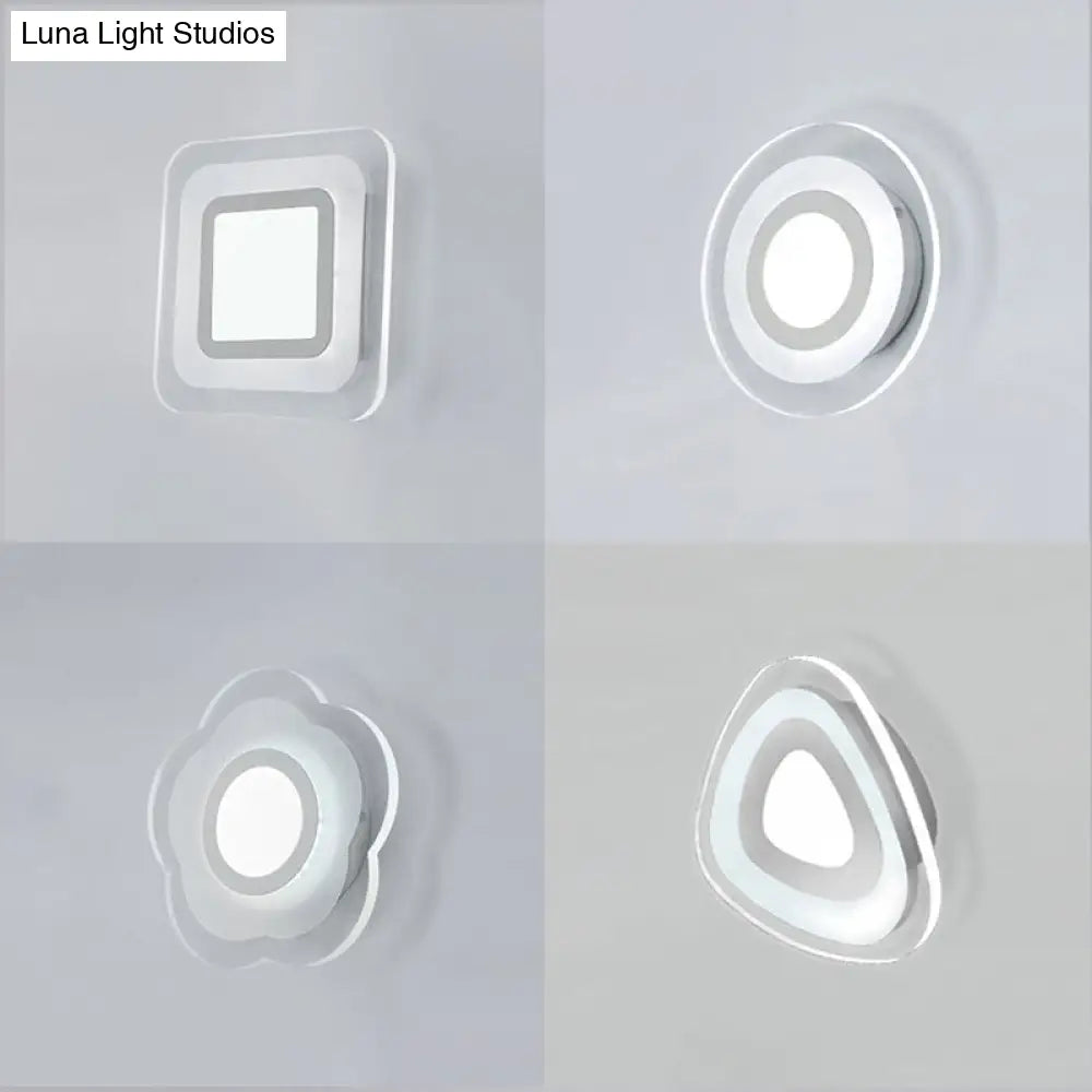 DecorBites™ Modern LED Wall Sconce - Triangle/Round/Square Design - Warm/White Light - Acrylic Simplicity