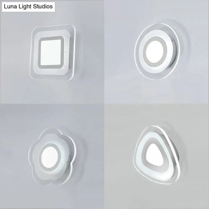 DecorBites™ Modern LED Wall Sconce - Triangle/Round/Square Design - Warm/White Light - Acrylic Simplicity