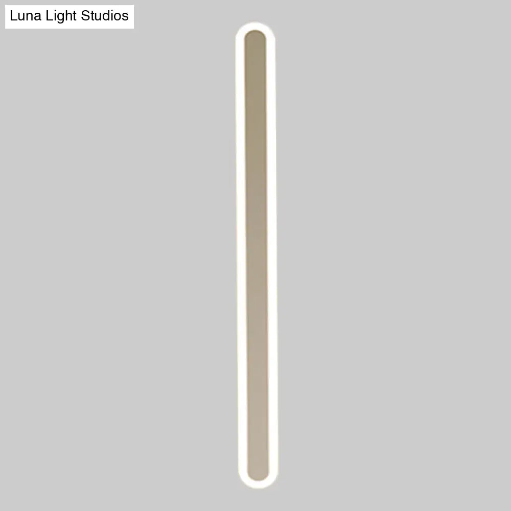 DecorBites™ Modern LED Wall Sconce - White Elongated Acrylic Light - Warm/White Lighting