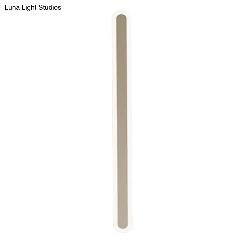 DecorBites™ Modern LED Wall Sconce - White Elongated Acrylic Light - Warm/White Lighting