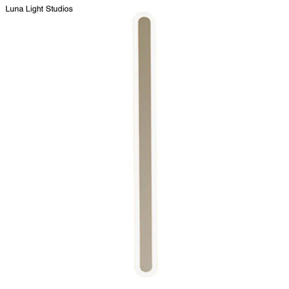DecorBites™ Modern LED Wall Sconce - White Elongated Acrylic Light - Warm/White Lighting