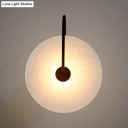DecorBites™ Modern LED Wall Sconce with Black Mica Disc Shade