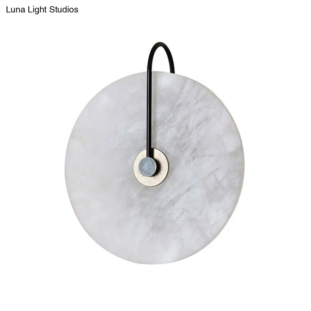 DecorBites™ Modern LED Wall Sconce with Black Mica Disc Shade