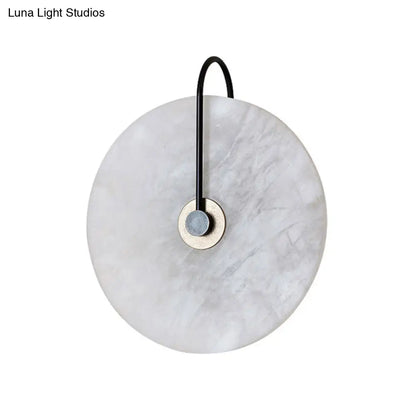DecorBites™ Modern LED Wall Sconce with Black Mica Disc Shade