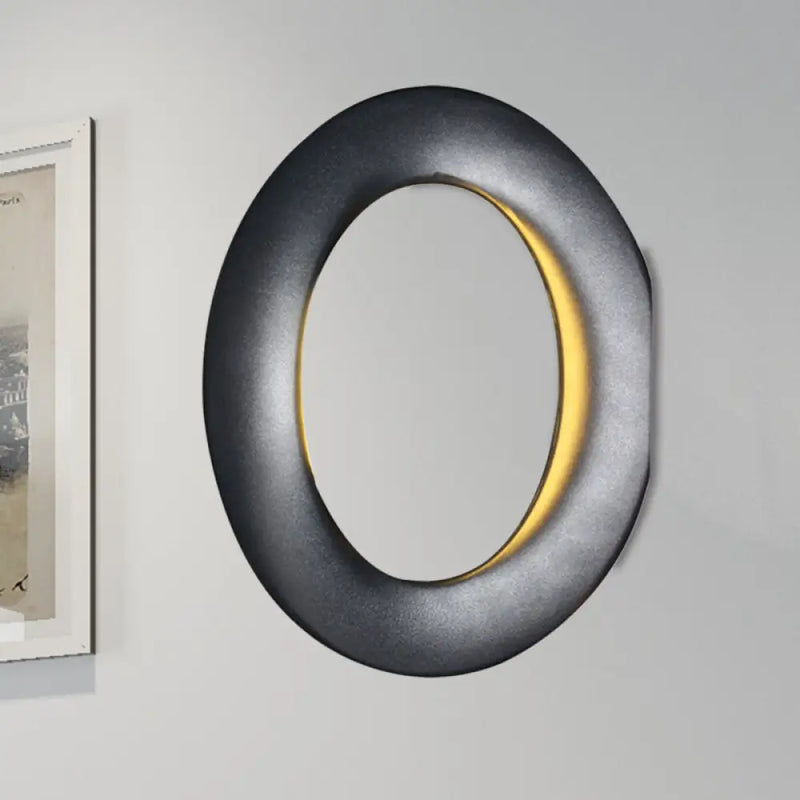 DecorBites™ Modern LED Wall Sconce with Black/White Aluminum Shade for Bedroom