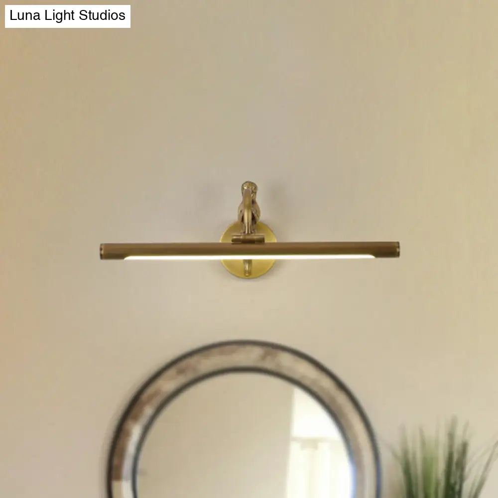 DecorBites™ Modern LED Wall Sconce with Brass/Black Finish, Mermaid Accent | Vanity Lighting, Metallic, 14"/18" W